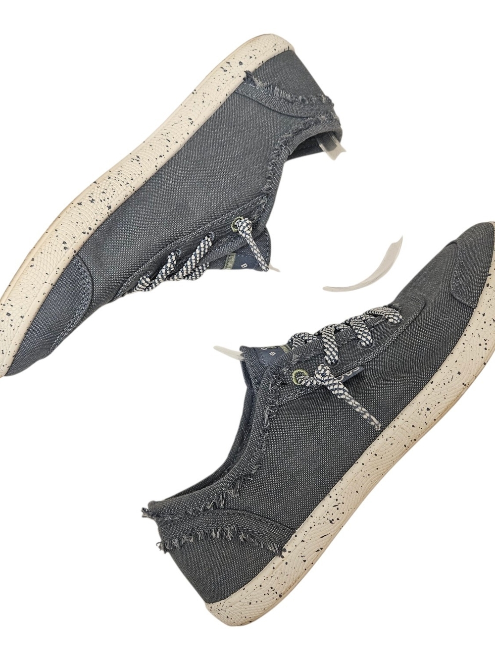 Bobs B Cute Blue Slip On Sneakers Womens 6.5 Casual Memory Foam Comfort Granola